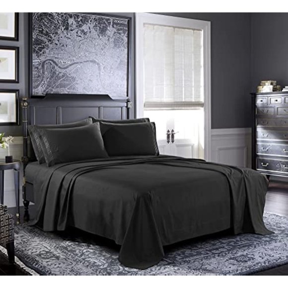 6 Piece Bed Sheets - Cal King, King, Queen , Full  Sheet Set [6-Piece,] - Hotel - Picture 6 of 12